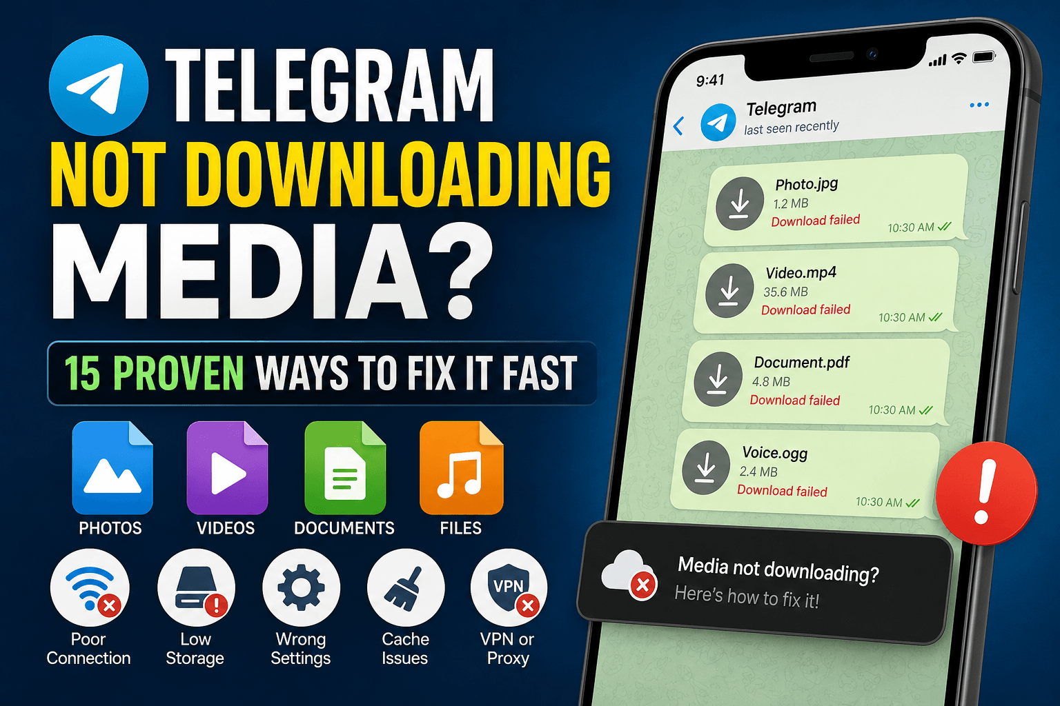 Telegram not downloading media