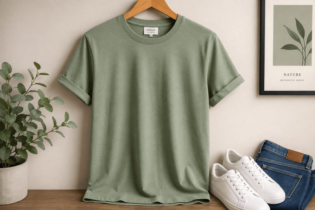 sage green t shirts