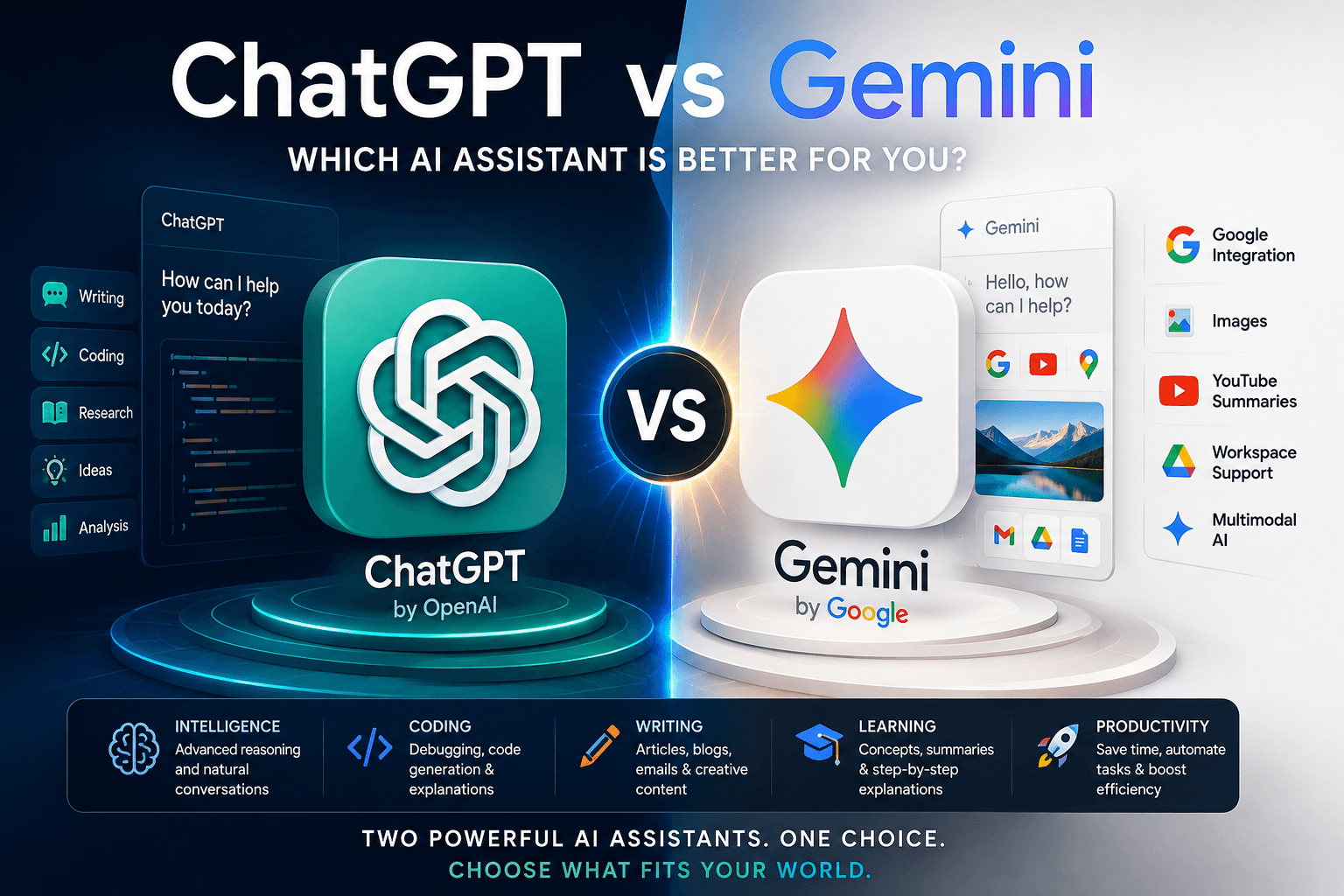 ChatGPT vs Gemini